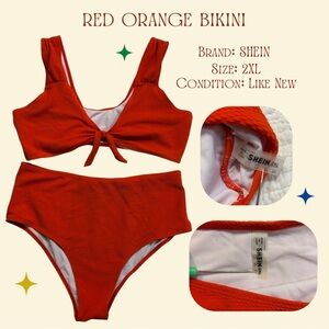 Vibrant Red-Orange Bikini